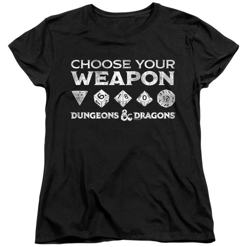 Image for Dungeons and Dragons Woman's T-Shirt - Choose Your Weapon