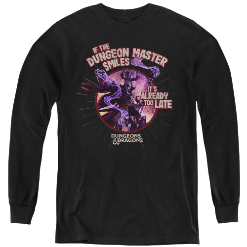 Image for Dungeons and Dragons Youth Long Sleeve T-Shirt - Dungeon Master Smiles