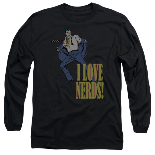 Image for Superman Long Sleeve T-Shirt - I Love Nerds