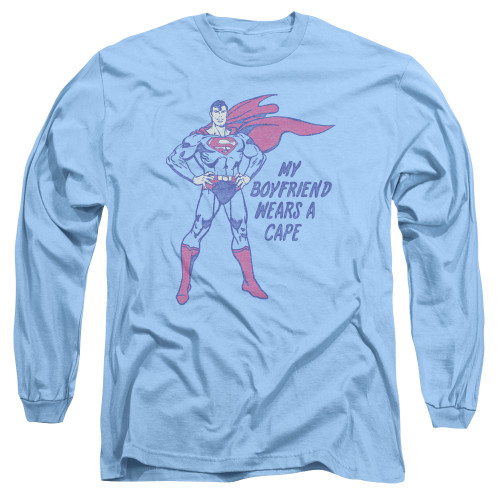 Image for Superman Long Sleeve T-Shirt - Wears A Cape