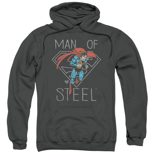 Image for Superman Hoodie - Hardened Heart on Charcoal