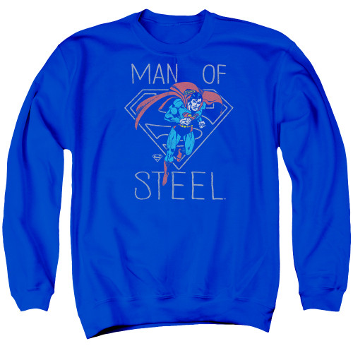 Image for Superman Crewneck - Hardened Heart on Royal Blue