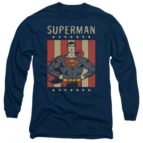 Image for Superman Long Sleeve T-Shirt - Retro Liberty