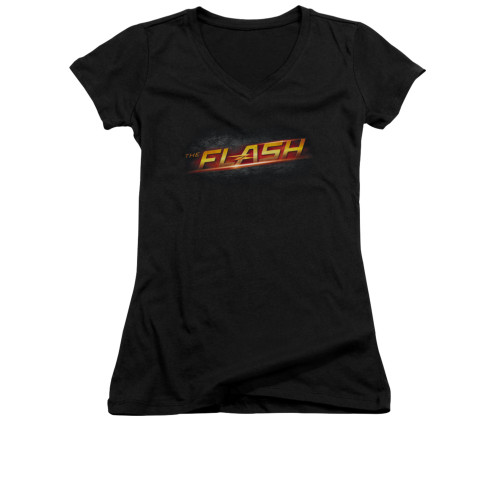 Flash TV Show Girls V Neck T-Shirt - Logo