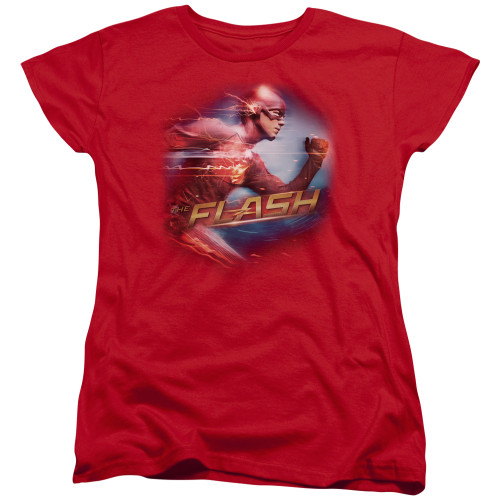 Image for Flash Woman's T-Shirt - Fastest Man on Red