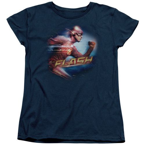 Image for Flash Woman's T-Shirt - Fastest Man on Navy