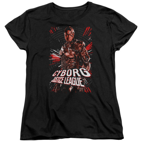 Image for Justice League Movie Woman's T-Shirt - Cyborg 