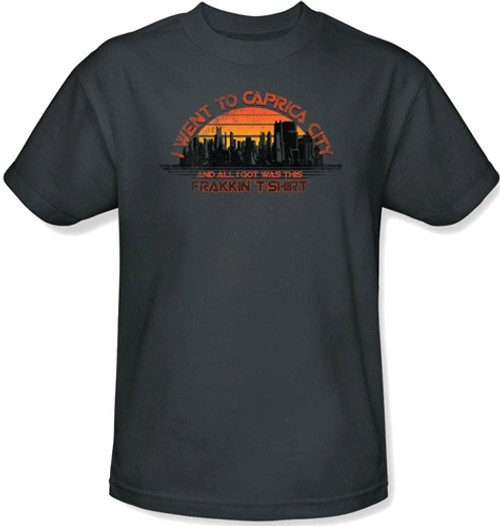 Image Closeup for Battlestar Galactica T-Shirt - I Went to Caprica City