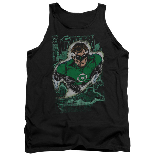 Image for Justice League of America Tank Top - Green Lantern #1 Distress