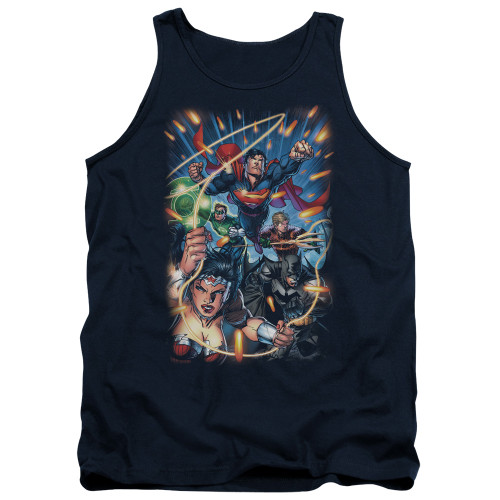 Image for Justice League of America Tank Top - Under Attack