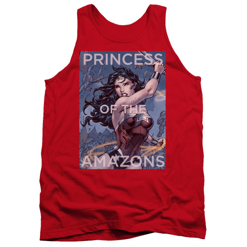 Image for Justice League of America Tank Top - Princess of the Amazons on Red