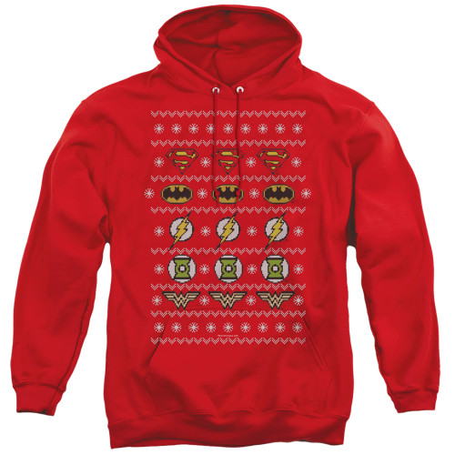 Image for Justice League of America Hoodie - Justice Shields Christmas Sweater
