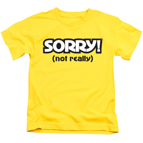 Image for Sorry Kids T-Shirt - Not Sorry on Yellow
