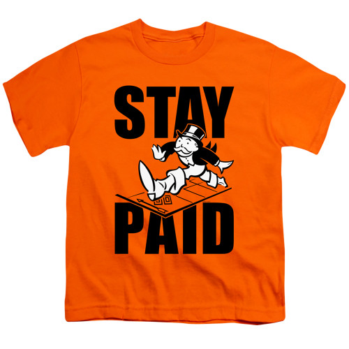 Image for Monopoly Youth T-Shirt - Stay Paid Evergreen