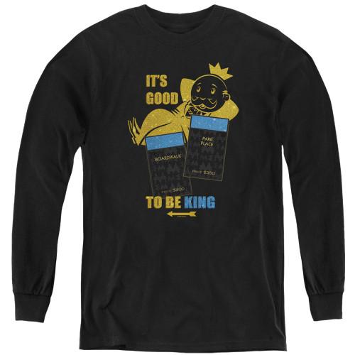 Image for Monopoly Youth Long Sleeve T-Shirt - It's Good to be King No Logo