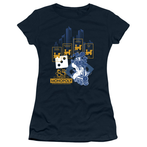 Image for Monopoly Girls T-Shirt - The True Railroad Tycoon