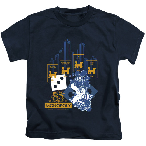 Image for Monopoly Kids T-Shirt - The True Railroad Tycoon