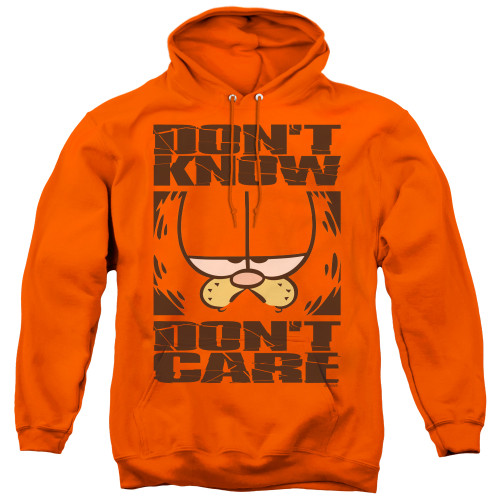 Image for Garfield Hoodie - Don't Know Don't Care on Orange
