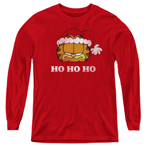 Image for Garfield Youth Long Sleeve T-Shirt - Ho Ho Ho