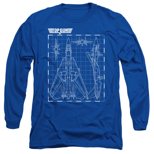 Image for Top Gun Long Sleeve T-Shirt - Schematic