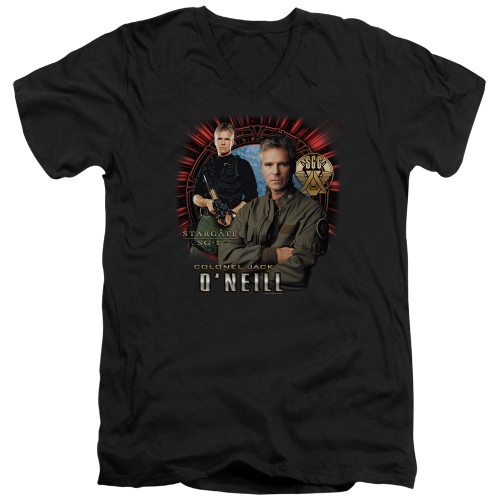 Image for Stargate V-Neck T-Shirt Jack O'Neill