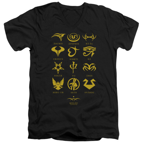 Image for Stargate V-Neck T-Shirt Goa'uld Characters