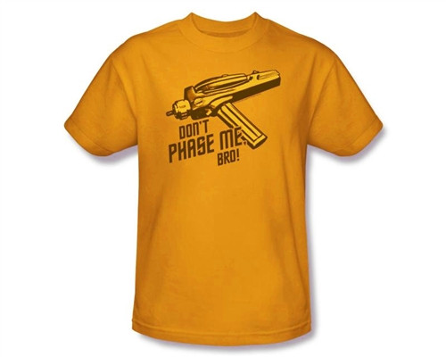 Image Closeup for Star Trek T-Shirt - Don't Phase Me, Bro