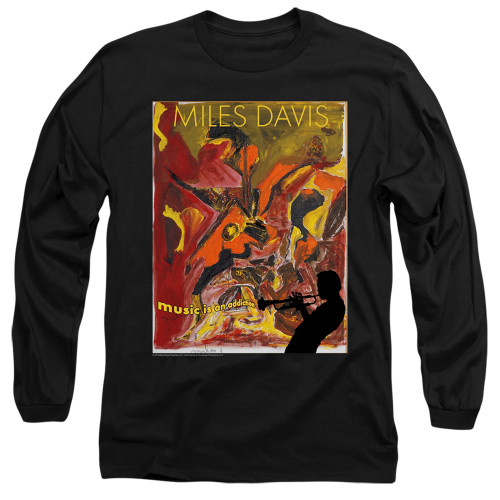 Image for Miles Davis Long Sleeve T-Shirt - Music is an Addiction