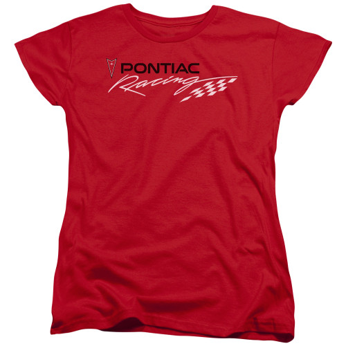 Image for Pontiac Woman's T-Shirt - Red Pontiac Racing