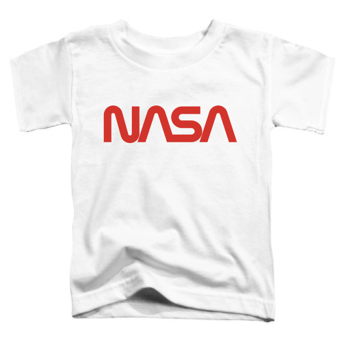 Image for NASA Toddler T-Shirt - Worm Logo on White