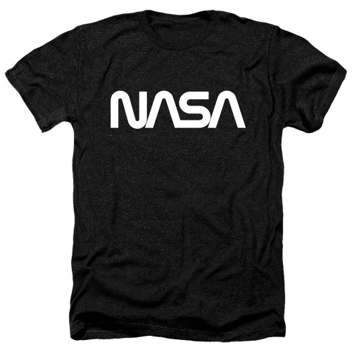 Image for NASA Heather T-Shirt - Worm Logo