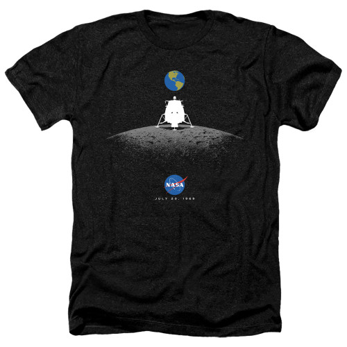Image for NASA Heather T-Shirt - Moon Landing Simple