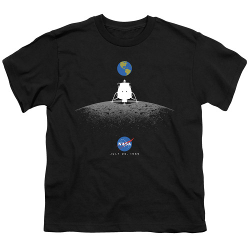 Image for NASA Youth T-Shirt - Moon Landing Simple