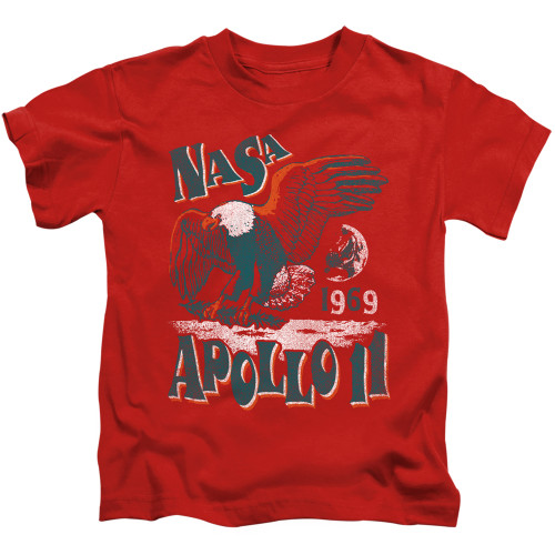 Image for NASA Kids T-Shirt - Apollo 11 on Red