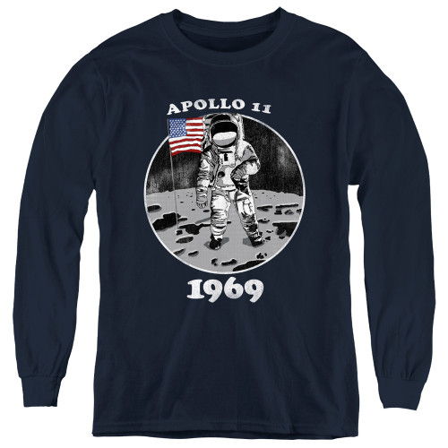 Image for NASA Youth Long Sleeve T-Shirt - Not Fake