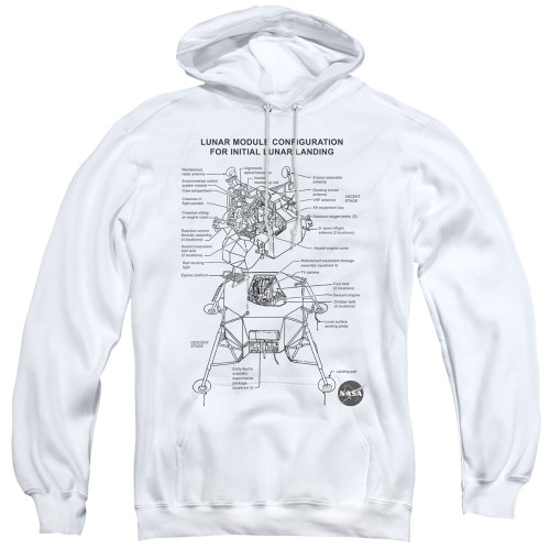 Image for NASA Hoodie - Lunar Module Diagram