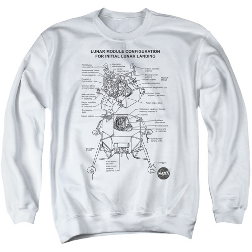 Image for NASA Crewneck - Lunar Module Diagram