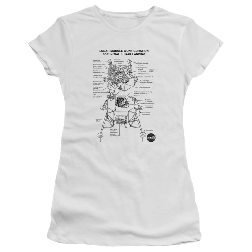 Image for NASA Girls T-Shirt - Lunar Module Diagram