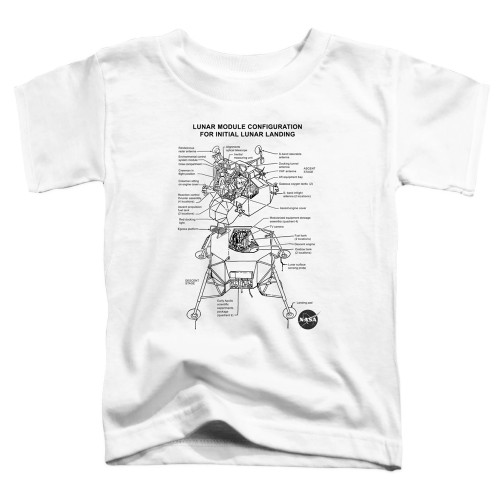 Image for NASA Toddler T-Shirt - Lunar Module Diagram
