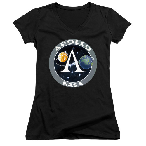 Image for NASA Girls V Neck - Apollo Mission Patch