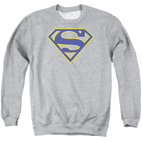 Image for Superman Crewneck - Maize & Blue Shield on Grey