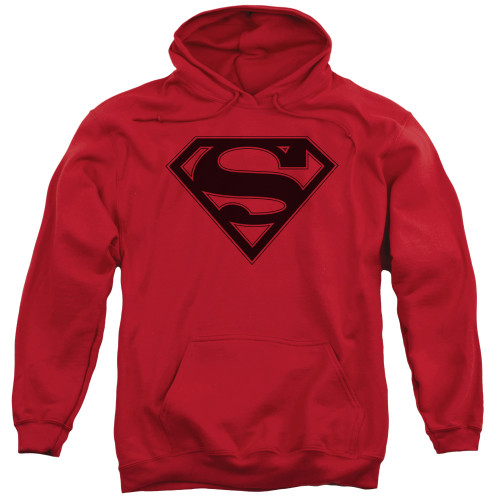 Image for Superman Hoodie - Red & Black Shield Logo