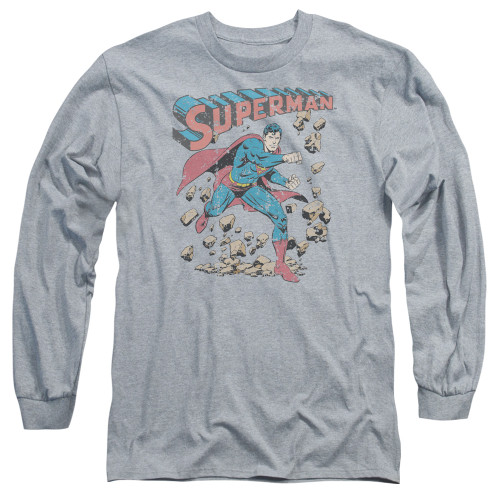 Image for Superman Long Sleeve T-Shirt - Mad At Rocks
