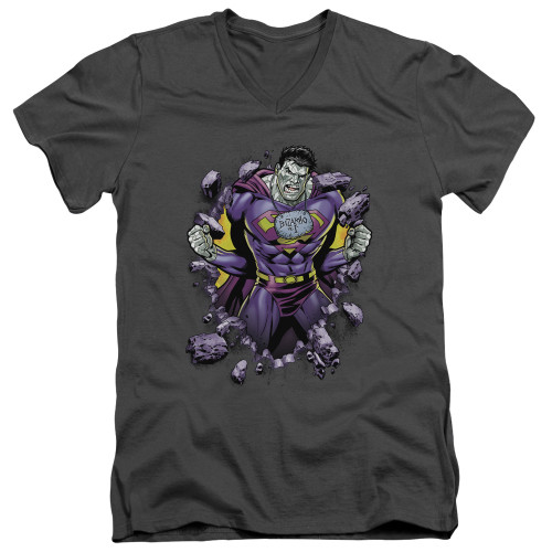 Image for Superman V-Neck T-Shirt Bizzaro Breakthrough