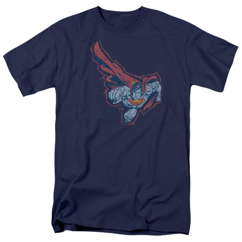 Image for Superman T-Shirt - Scribble & Soar on Navy