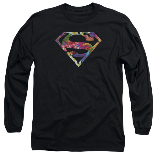 Image for Superman Long Sleeve T-Shirt - Hawaiian Shield