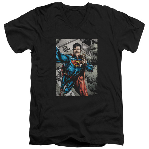 Image for Superman V-Neck T-Shirt Super Selfie