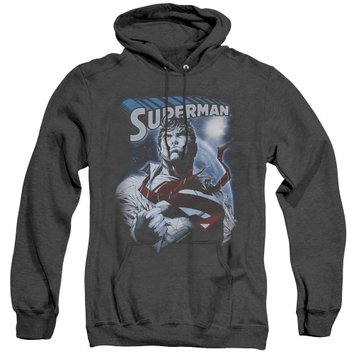 Image for Superman Heather Hoodie - Protect Earth
