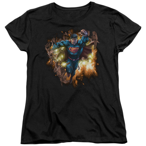 Image for Superman Woman's T-Shirt - Blasting Through