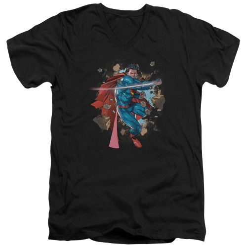 Image for Superman V-Neck T-Shirt Rock Breaker